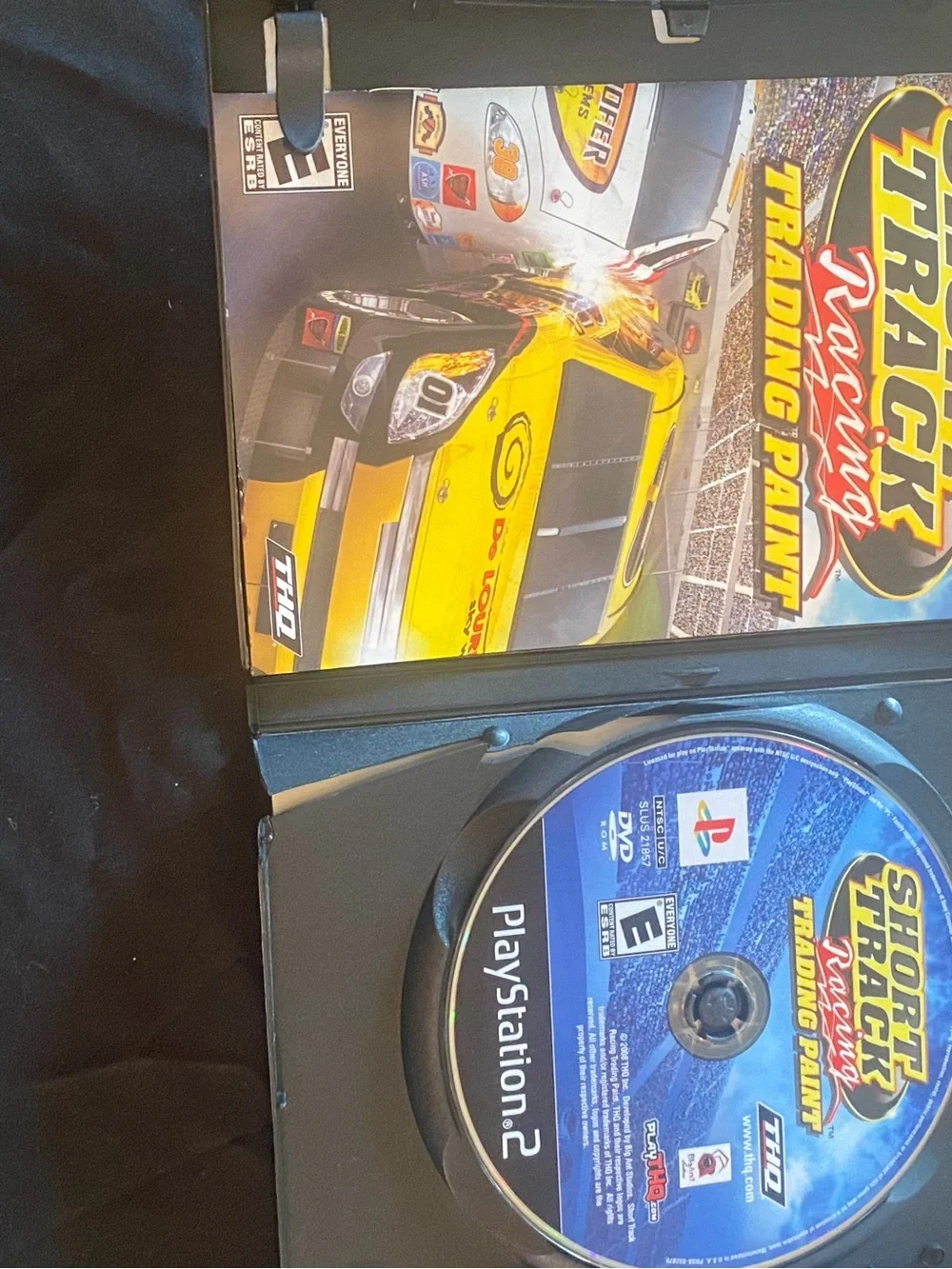 Short Track Racing: Trading Paint - Yellow Racing Video Game PlayStation 2 PS2